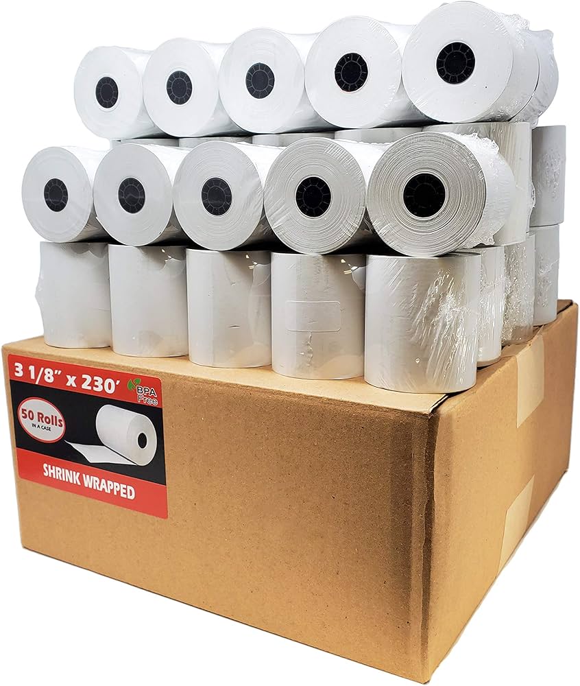 Box of Receipt Paper Rolls